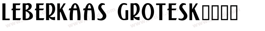 Leberkaas Grotesk字体转换
